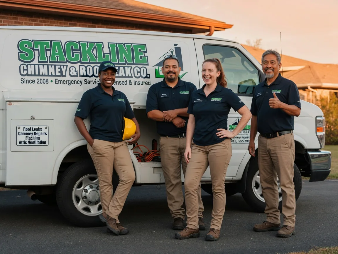 Chimney flashing repair company in Dennis, TX